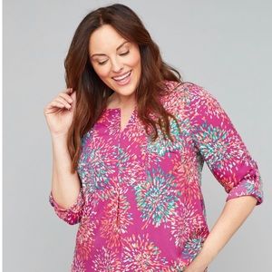 CONVERTIBLE-SLEEVE BLOUSE 22/24 Lane Bryant